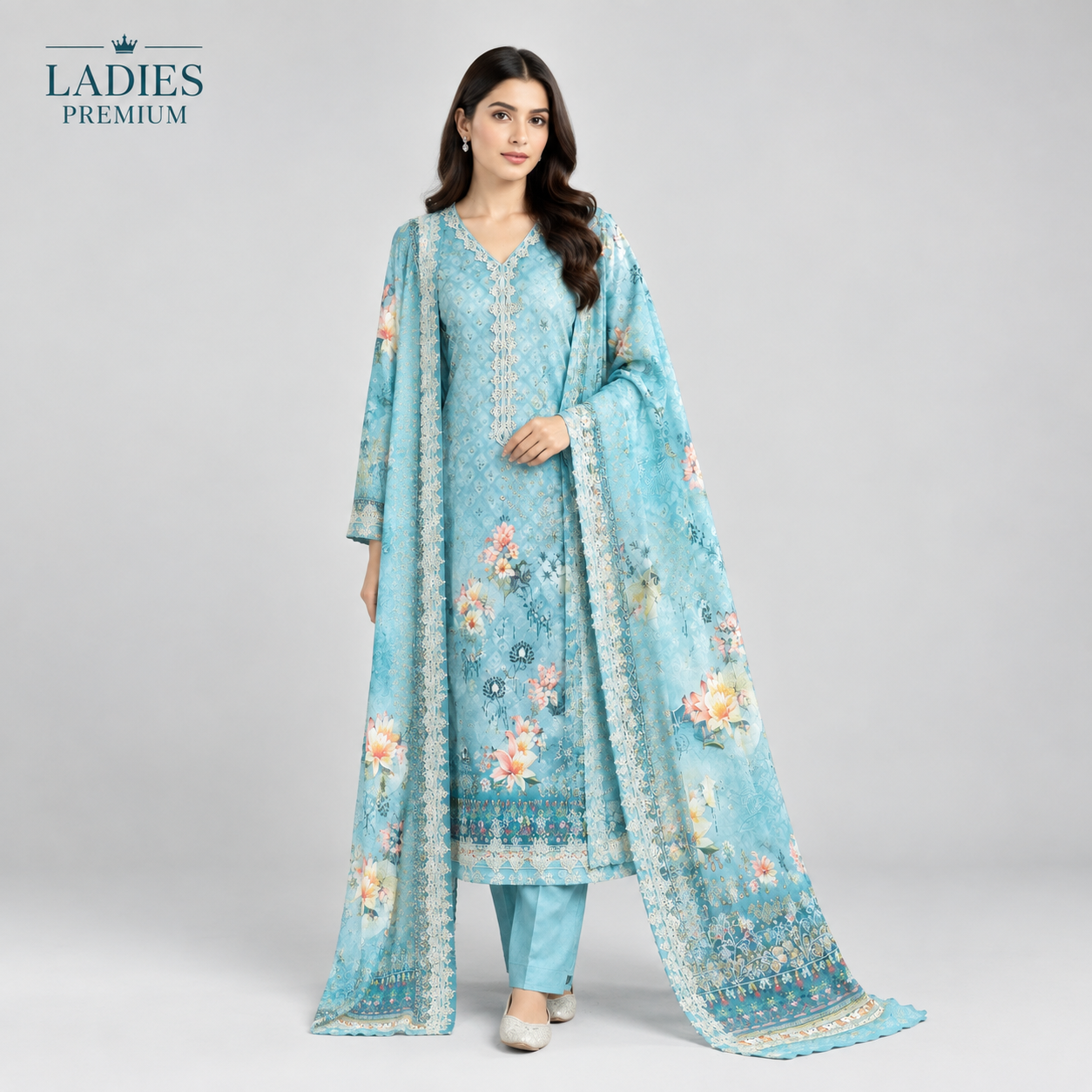 Blossom Premium Three Piece - Aqua